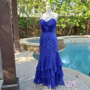 royal blue dress silk